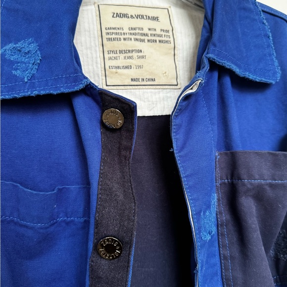 Zadig & Voltaire blue patchwork jacket OR set w/ skirt (size FR 36) - Picture 5 of 6